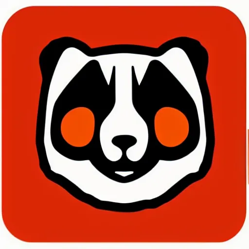 Image similar to a cute sleeping red panda, digital art, iconic icon, 2 d vector logo, cartoon, t - shirt design