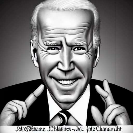 Image similar to joe biden charicature