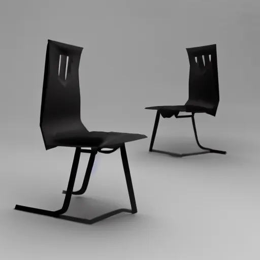 Image similar to dinning chair, futuristic, techno, cyberpunk, product design, 3 d render, concept, fun, swag