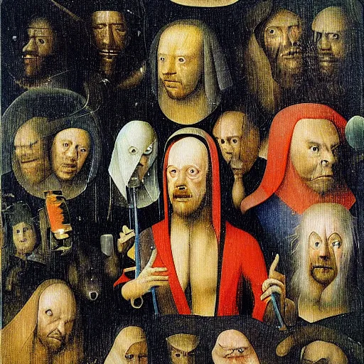 Image similar to a lister celebs painting by hieronymus bosch