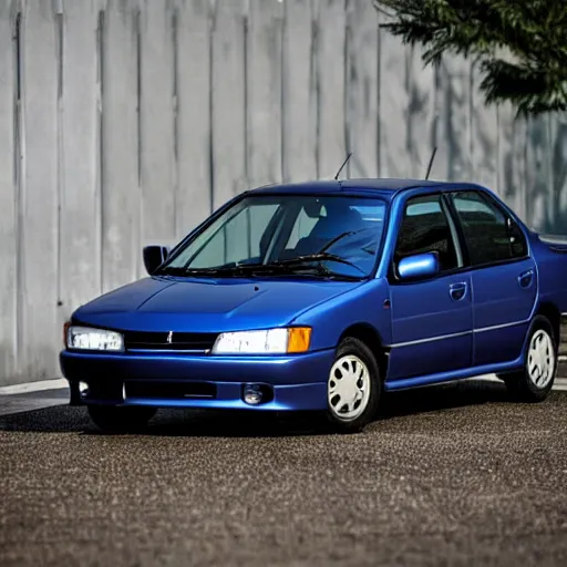 Image similar to 1995 Mitsubishi Lancer, city views, professional photography