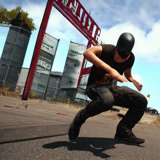 Image similar to tony hawk, in pubg