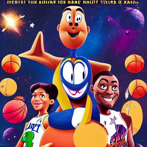 Prompt: space jam 3 poster