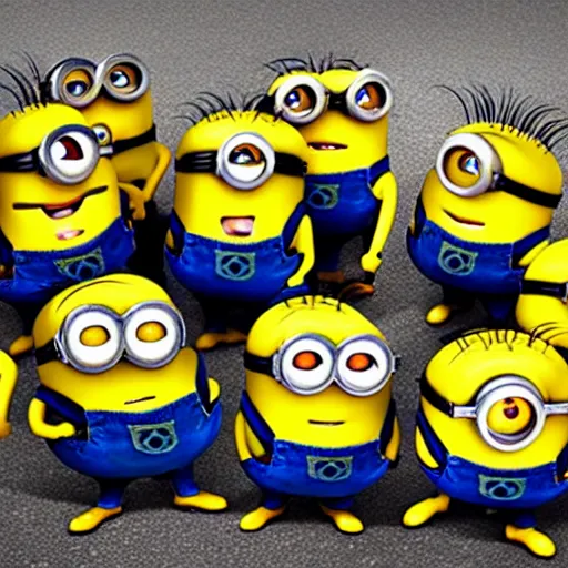 Prompt: minions burning in hell