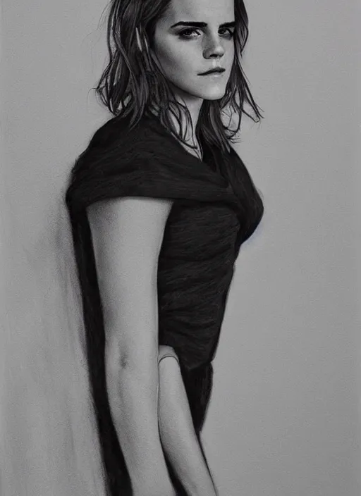 Image similar to Emma Watson, intimate, portrait by Patrick Gleason