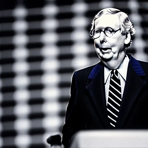 Prompt: photograph of Mitch McConnell on Double Dare (1988), sigma 85mm f/1.4, 4k, depth of field, high resolution, 4k, 8k, hd, full color