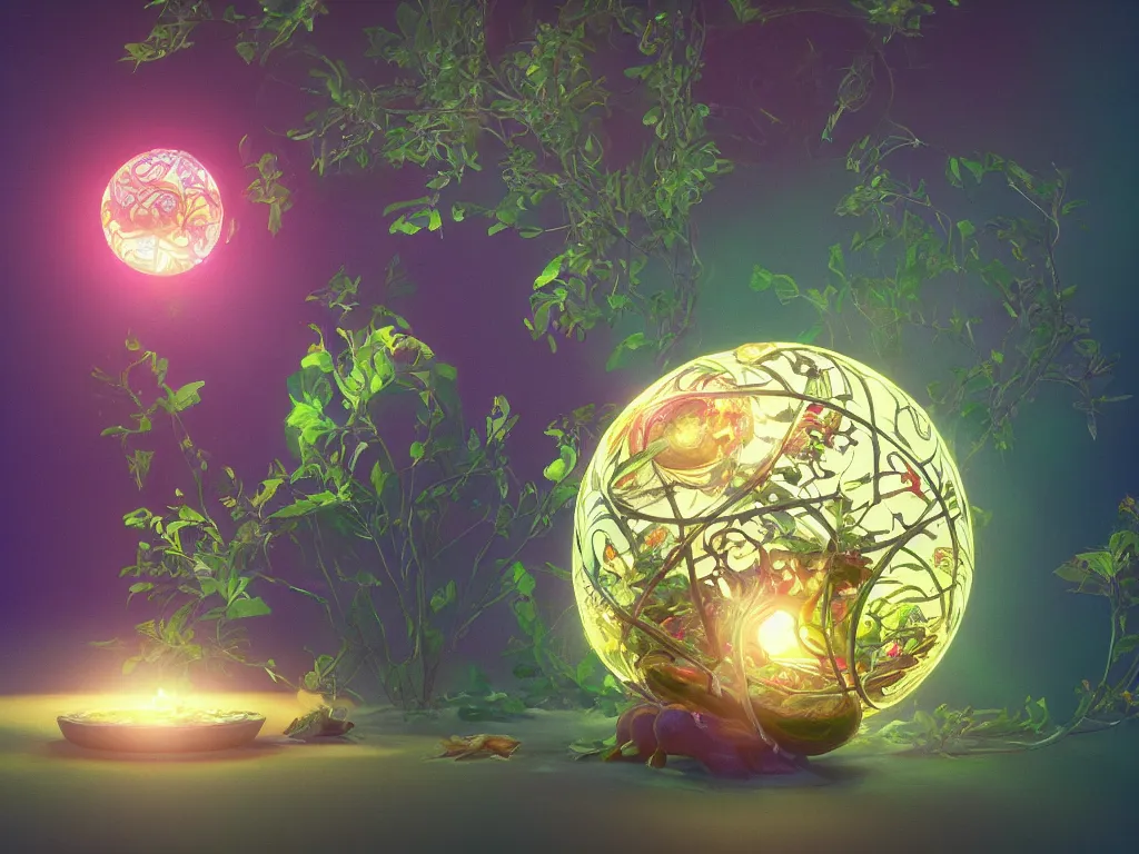 Image similar to the orb of time, sunlight study, art nouveau, by rachel ruysch and ( ( ( ( lisa frank ) ) ) ), 8 k, sharp focus, octane render, ( ( ( ( kauai ) ) ) )