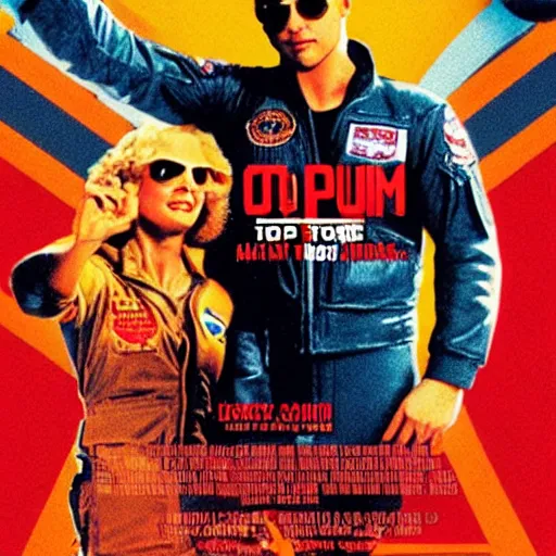 Prompt: movie poster for top gun, hungarian movie poster style