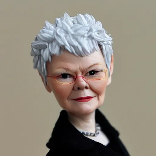 Image similar to judy dench, stop motion vinyl figure, plastic, toy