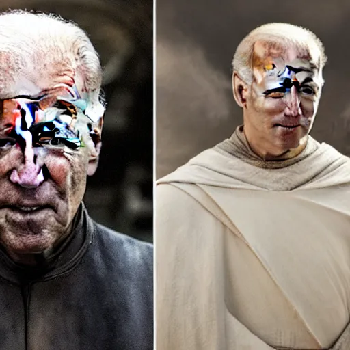 Image similar to Joe Biden as the High Sparrow in Game of Thrones