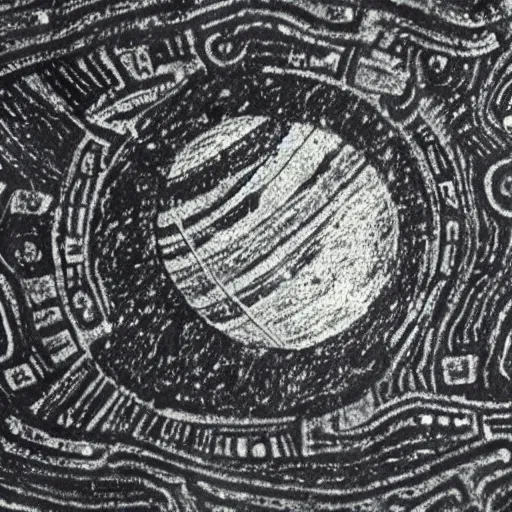 Prompt: the planet saturn as a prehistoric petroglyph