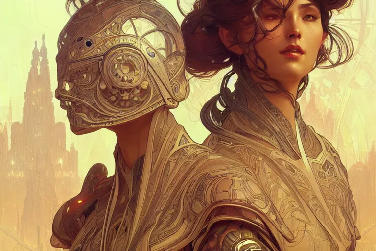 Prompt: a line art pattern of high tech science fiction religious design intricate digital painting artstation concept art smooth sharp focus illustration, art by artgerm and paul chadeisson and greg rutkowski and alphonse mucha