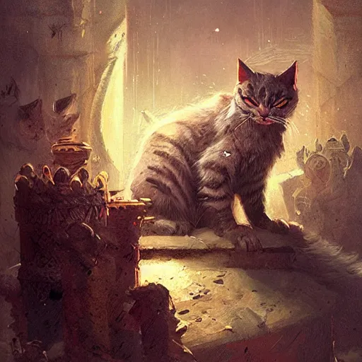 Image similar to god of cats by greg rutkowski
