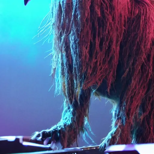 Image similar to davy jones monster playing organ