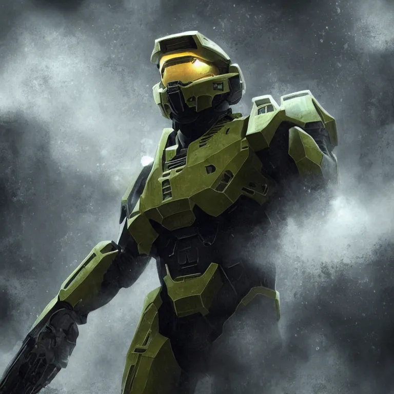 Prompt: Noble Six from Halo, cinematic lighting, concept art