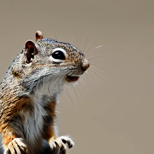 Prompt: a ground squirrel singing opera