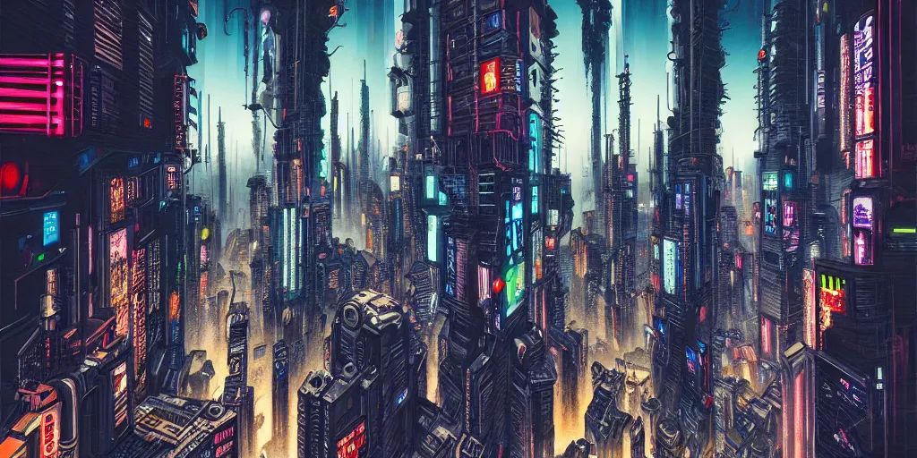 Image similar to cyberpunk city, highly detailed, painting by otto dix, 8 k