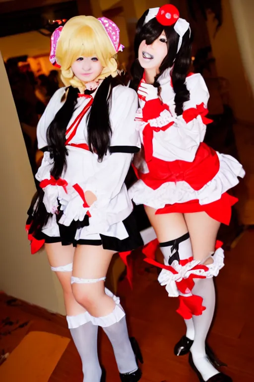 Image similar to Japanese maid cafe, Halloween, cosplay