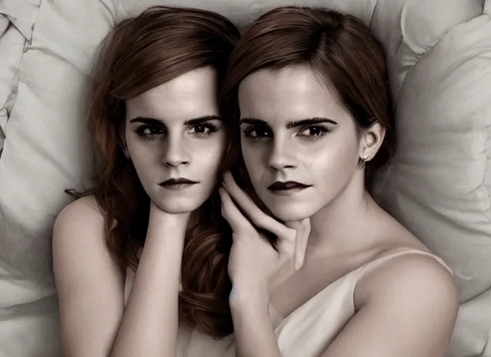 Prompt: Emma Watson for Victorian Secret, perfect face, morning sleeping bedroom, full length shot, colorful, XF IQ4, 150MP, 50mm, f/1.4, ISO 200, 1/160s, natural light, Adobe Photoshop, Adobe Lightroom, DxO Photolab, Corel PaintShop Pro, rule of thirds, symmetrical balance, depth layering, polarizing filter, Sense of Depth, AI enhanced