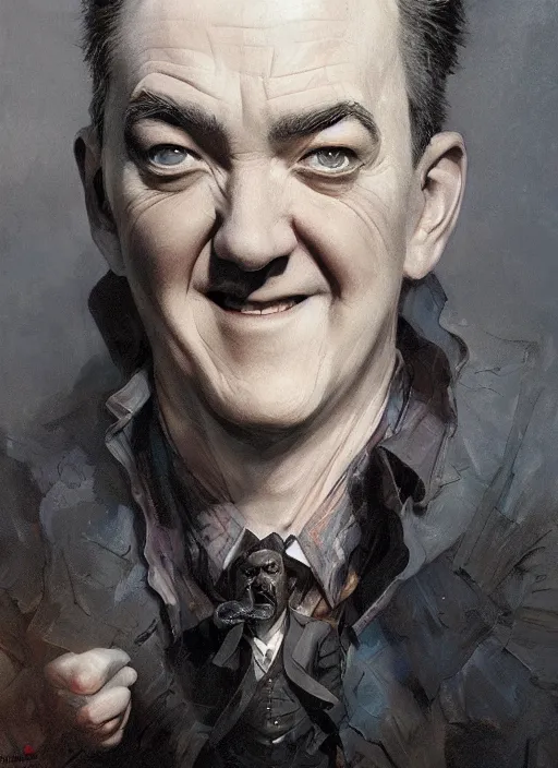 Prompt: Portrait of Stan Laurel, marvel comics, dark, intricate, highly detailed, smooth, artstation, digital illustration by Ruan Jia and Mandy Jurgens and Artgerm and Wayne Barlowe and Greg Rutkowski and Frank Frazetta