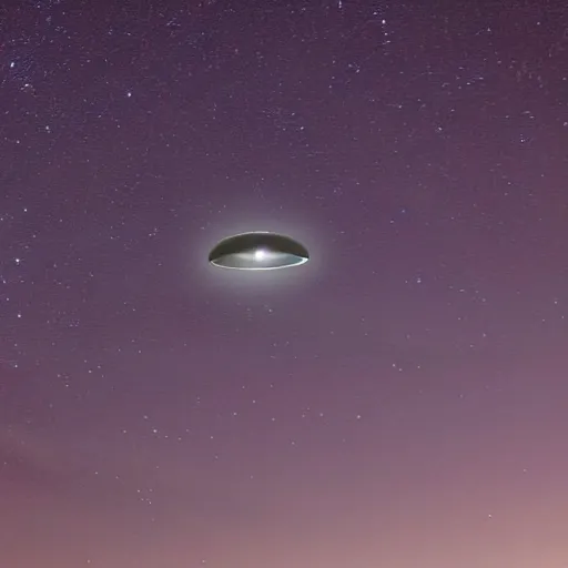 Prompt: a ufo in the sky at night