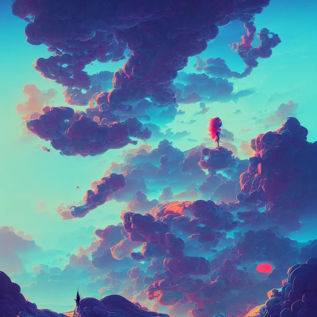 Image similar to a micro-service deployed to a datacenter, road, connector, defence, wall, cloud, security, cyber, attack vector, trending on Artstation, painting by Jules Julien, Leslie David and Lisa Frank and Peter Mohrbacher and Alena Aenami and Dave LaChapelle muted colors with minimalism