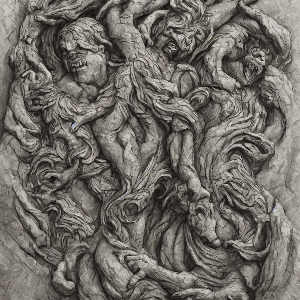 Image similar to a stonemason carving, fantasy concept art, cinematic framing, cinematic lighting, movie poster art, digital art, intricately detailed, blockbuster movie art