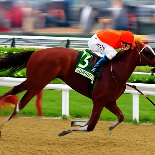 Prompt: horse with six legs wins the kentucky derby, high resolution, sports photograph,