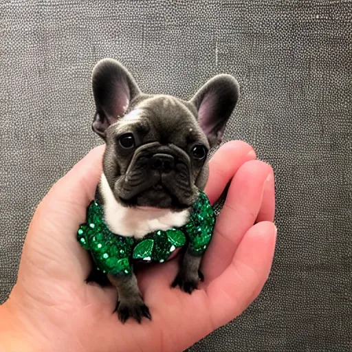 Image similar to emerald crystal french bulldog