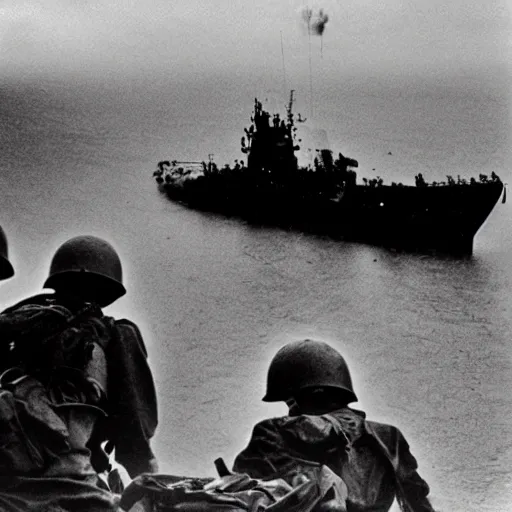 Image similar to the d - day, by robert capa,