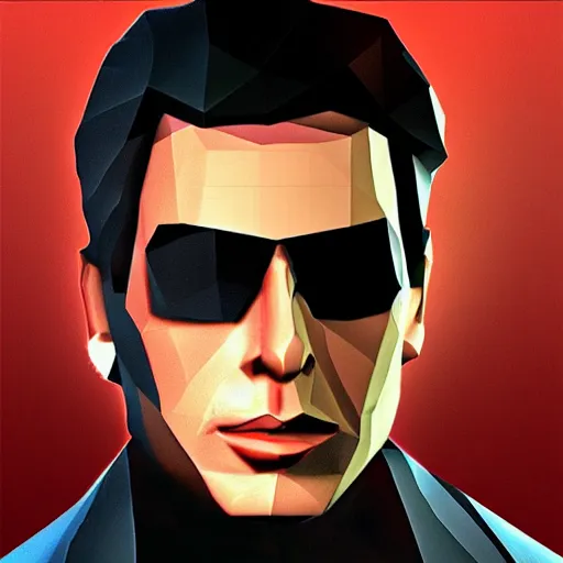 Prompt: low poly john travolta in goldeneye 64 cover art