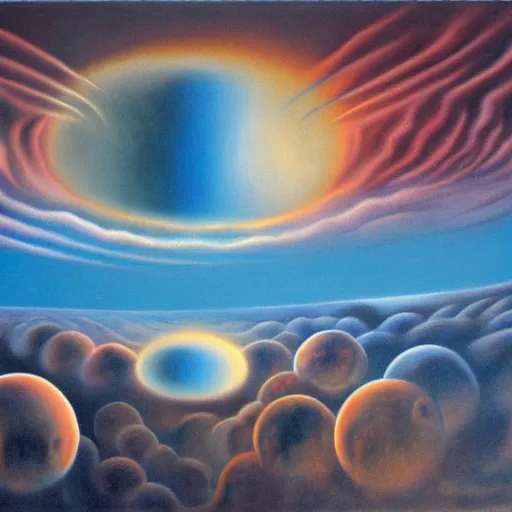 Image similar to Surrealist painting of the universes beginning