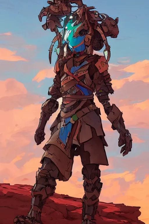 Image similar to combination suit armor aloy horizon forbidden west horizon zero dawn robot ninja mask helmet backpack tribal, art gta 5 comics, official fanart behance hd artstation by jesper ejsing, by rhads, makoto shinkai and lois van baarle, ilya kuvshinov, ossdraws radiating a glowing aura cgi rtx 2 0 2 2