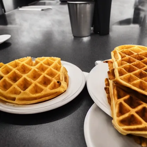 Image similar to first person perspective picture of arms on table, wafflehouse