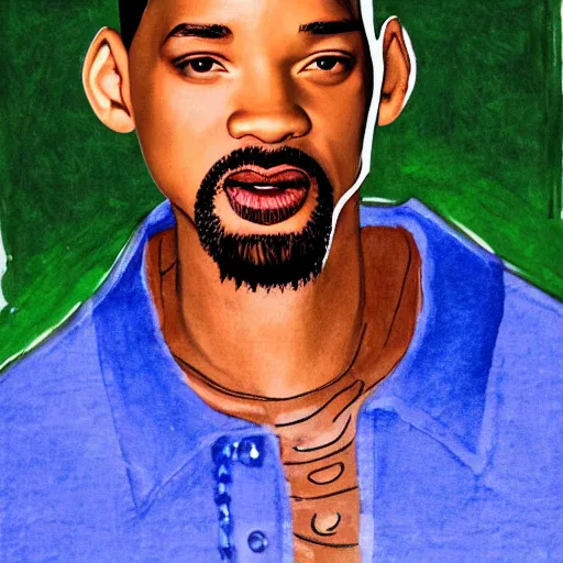 Prompt: will smith in friday night funkin, by kawaiisprite