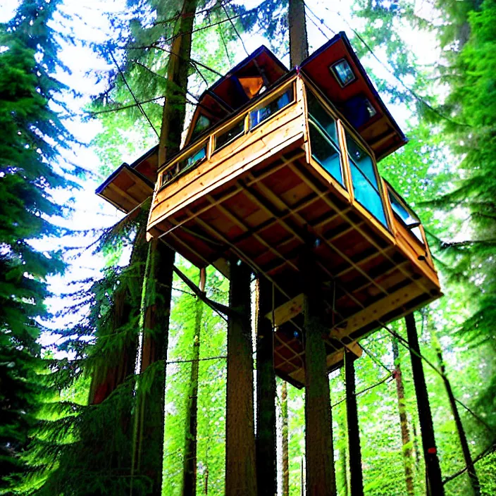 Image similar to mobile home tree house at vanvcouver,british columbia,canada