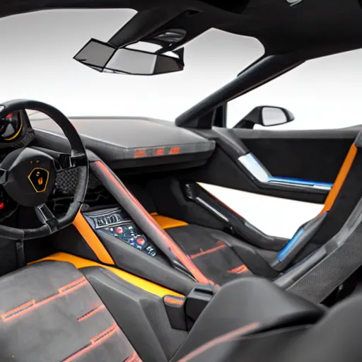 Prompt: A Lamborghini console