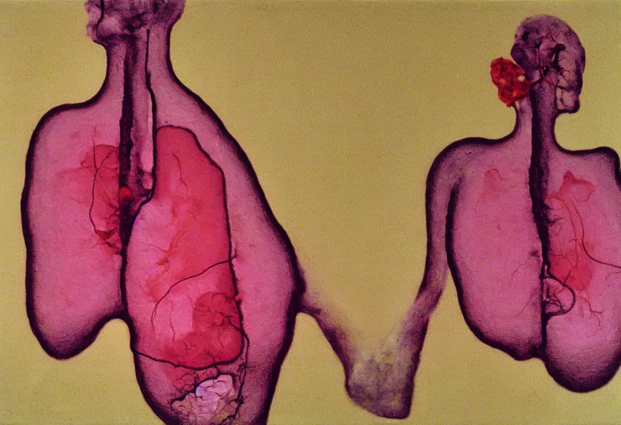 Image similar to lungs, art by francis bacon