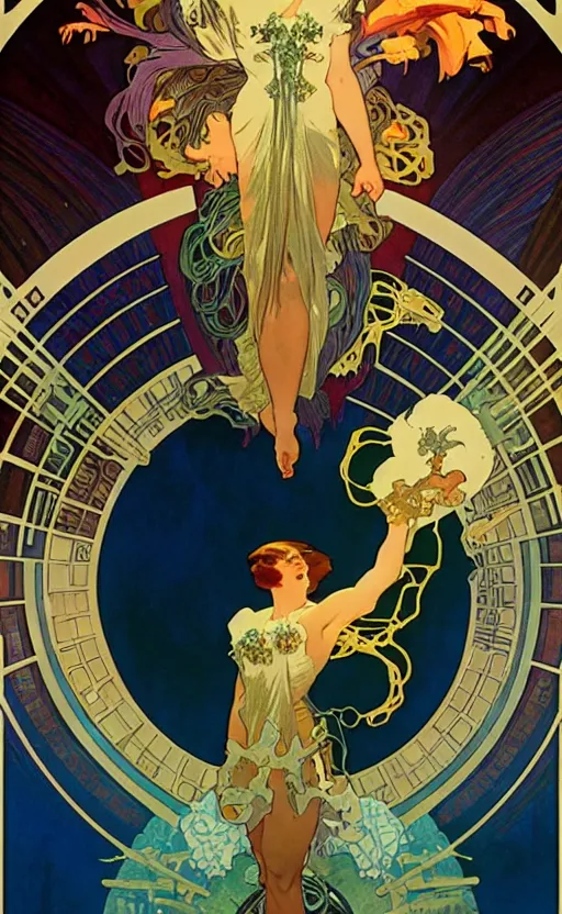 Image similar to exquisite imaginative scifi poster art, movie art, by lucusfilm, weta studio, alphonso mucha, james jean, frank frazetta, 8 k, denoised, sharp, crisp, high quality, cinematic