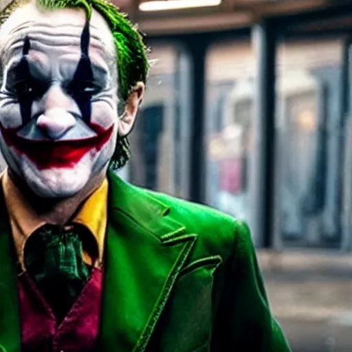 Image similar to film still of Robin Williams as joker in the new Joker movie