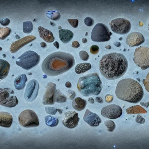 Image similar to list of extraterrestrial minerals, high quality catalog photo, no background