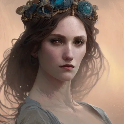 Image similar to portrait of circe, intricate, headshot, highly detailed, digital painting, artstation, concept art, sharp focus, cinematic lighting, illustration, art by artgerm and greg rutkowski, alphonse mucha, cgsociety