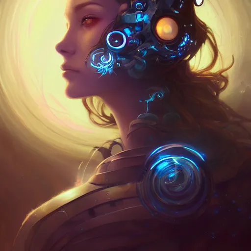 Image similar to portrait of a beautiful cybernetic emanation, by pete mohrbacher and artgerm and wlop, digital art, highly detailed, intricate, fantasy, mystical, Trending on Artstation HQ, deviantart, unreal engine, 4K UHD image