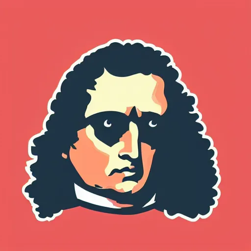 Image similar to napoleon, digital art, iconic icon, 2 d vector logo, cartoon, t - shirt design