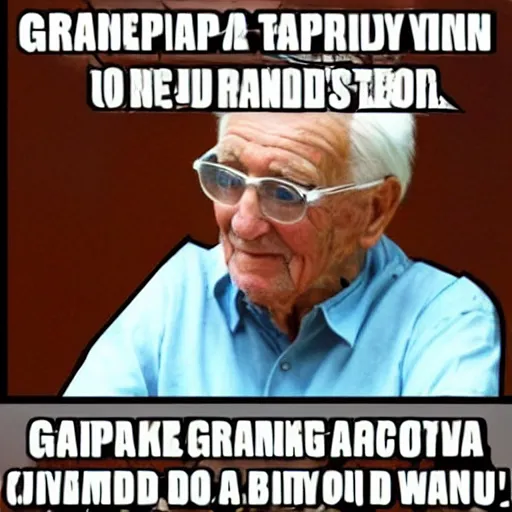 Image similar to grandpa making grandpa jokes