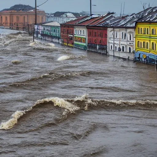 Image similar to tsunami flood the ivano - frankivsk