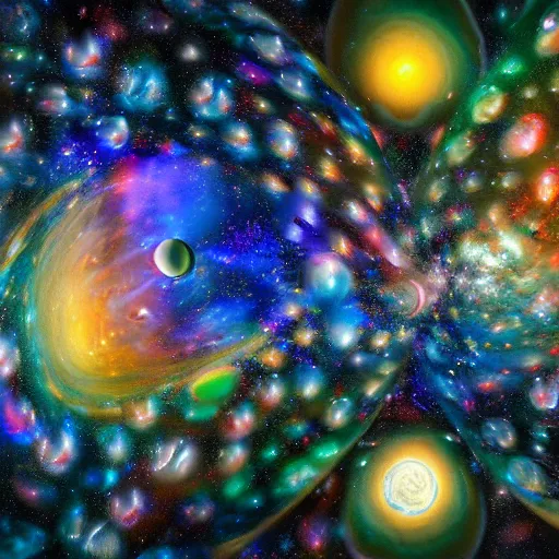 Image similar to marbles of worlds and galaxies, universe edition, digital artwork, 8k, 4k, ultra high resolution, HD