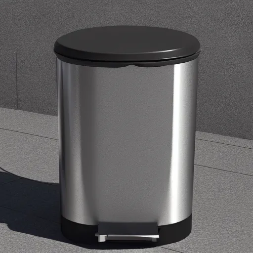 Image similar to Gorgeous trash can designed by Apple, isometric view, 4k