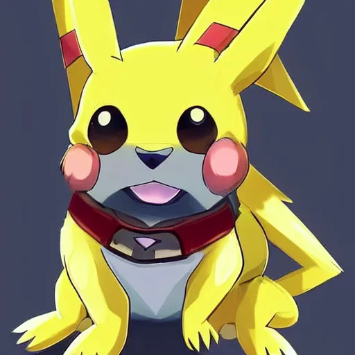 Image similar to A hybrid of pikachu and a blond terrier!!!!! anime art, pokemon, digital art, detailed, award winning