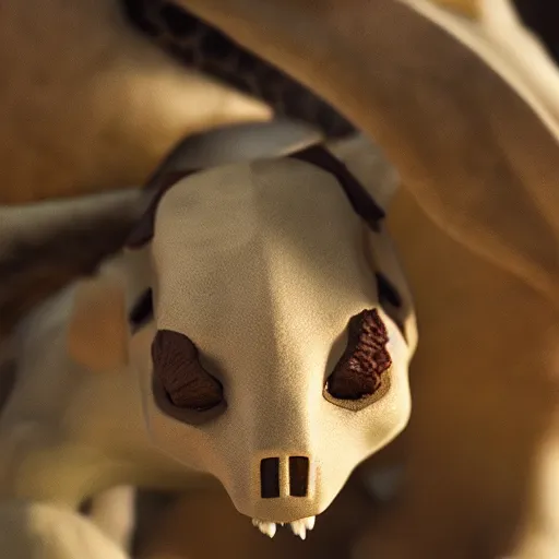 Image similar to national geographic photo of cubone, pokemon in the wild, intricate, portrait, 8 k highly professionally detailed, hdr, award winning